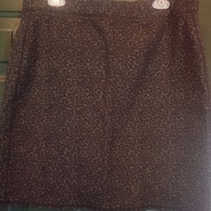 George animal print skirt.  Polyester/spandex. 12/14 large. Black with gray